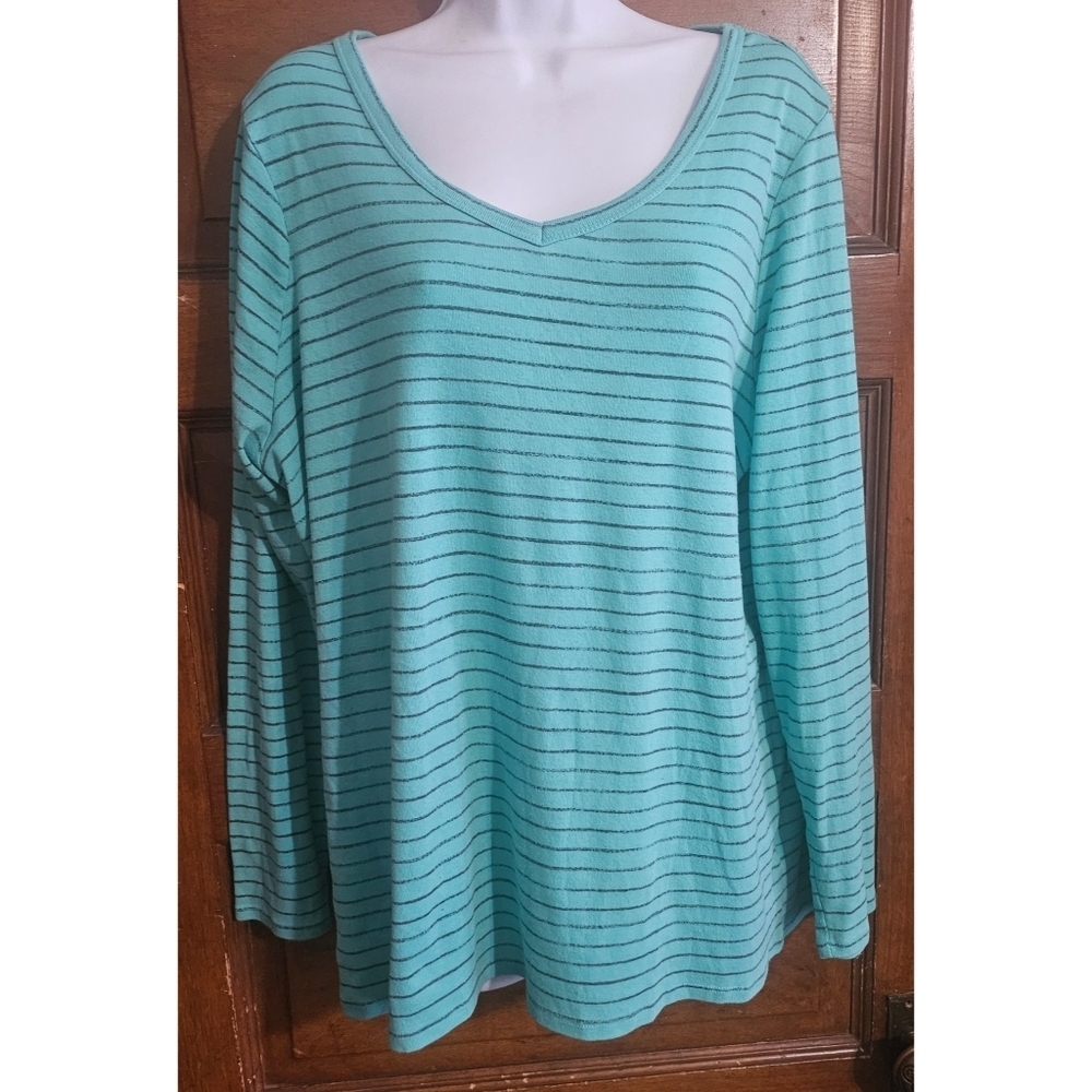 Sonoma Plus Size Everyday Tee Striped Women's Top